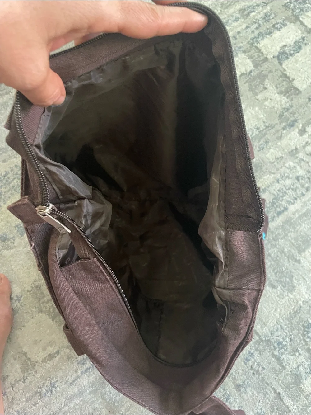 Panama Print Brown Canvas Tote Bag
